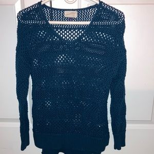 CREWNECK MESH PULLOVER SWEATER